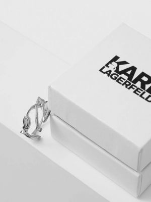 Prstan Karl Lagerfeld srebrna