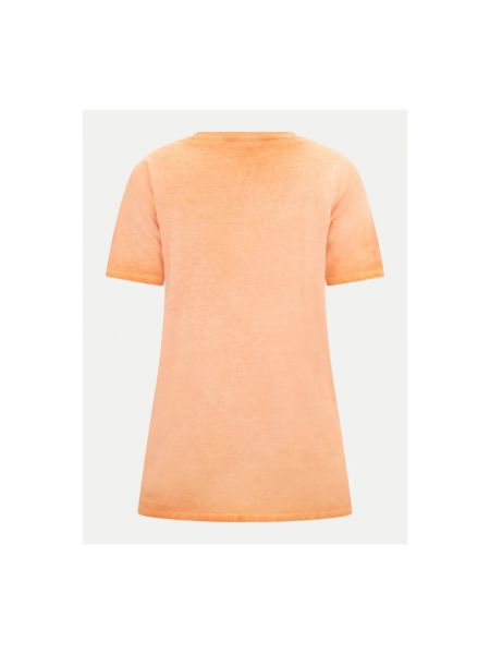 Koszulka slim fit Guess pomarańczowa