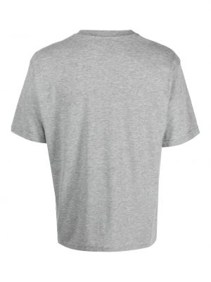 T-shirt mit stickerei aus baumwoll Haikure grau
