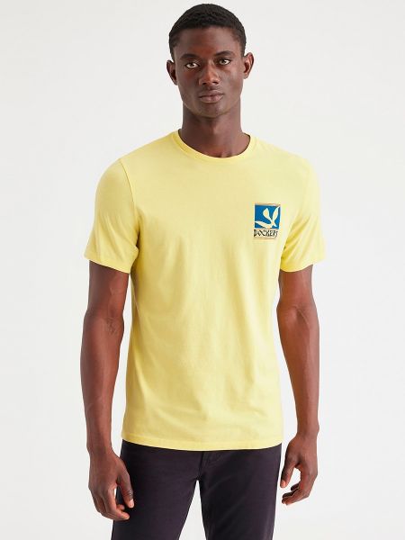 Camiseta slim fit manga corta Dockers amarillo