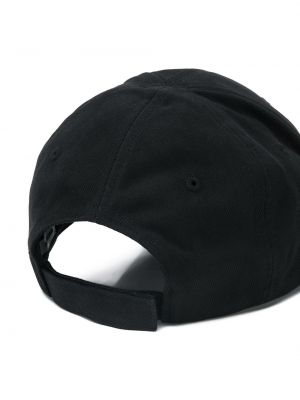 Haftowana czapka z daszkiem Balenciaga czarna
