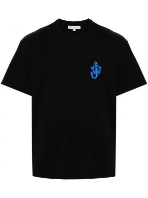 Kokvilnas t-krekls Jw Anderson melns