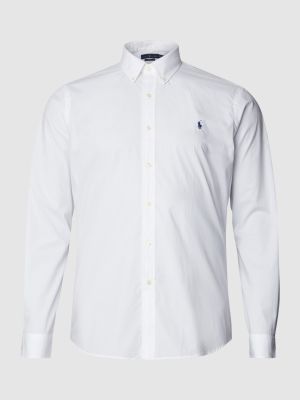 Koszula slim fit na guziki puchowa Polo Ralph Lauren biała