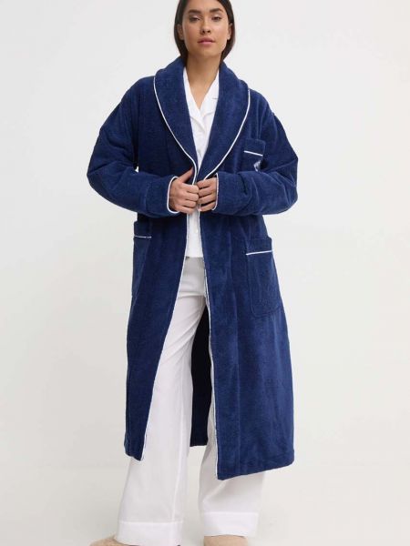 Хлопковый халат Polo Ralph Lauren синий