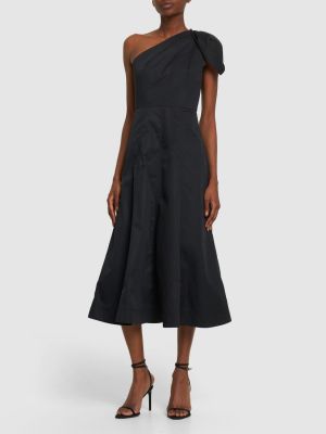 Asymetrické bavlnené midi šaty Roland Mouret čierna