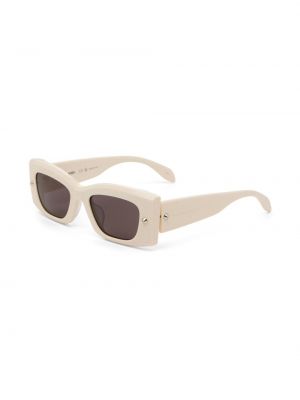 Okulary przeciwsłoneczne z ćwiekami Alexander Mcqueen Eyewear białe