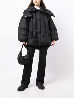Péřová bunda s kapucí Nº21 černá