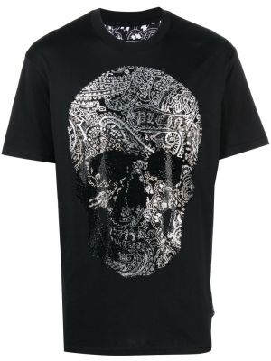 Koszulka z nadrukiem z wzorem paisley Philipp Plein czarna