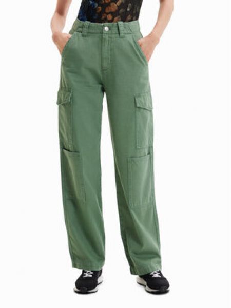 Kalhoty Desigual zelené