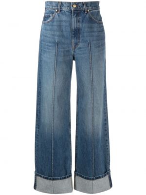 Laia lõikega kõrge vöökohaga teksapüksid Ulla Johnson sinine