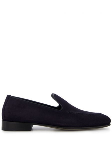 Pantofi loafer din piele de căprioară Manolo Blahnik albastru