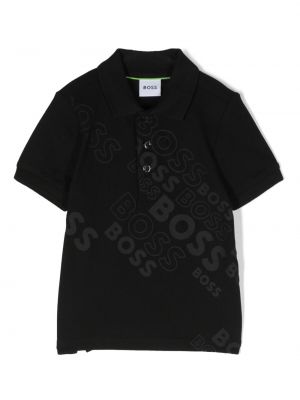 Polo con stampa Boss Kidswear nero