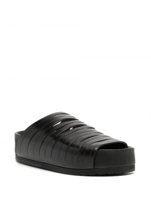 Leder sandale Sacai schwarz