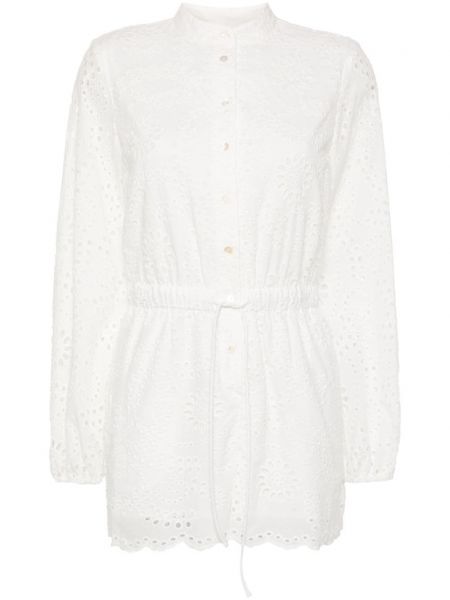 Ολόσωμη φόρμα με δαντέλα Mc2 Saint Barth λευκό