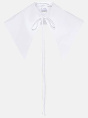 Cravatta di cotone oversize Patou bianco