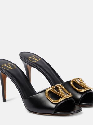 Kožne sandale Valentino Garavani crna