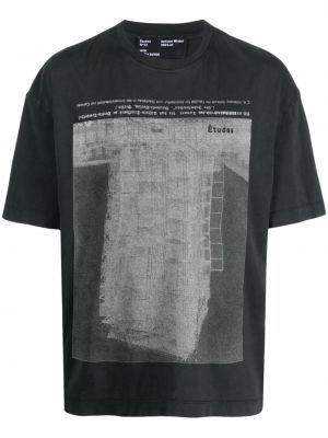 T-shirt aus baumwoll études schwarz