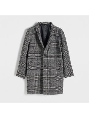 Kostkovaný kabát Reserved šedý