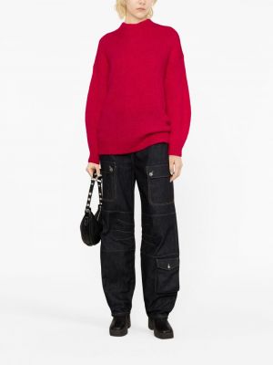 Sweter z okrągłym dekoltem Isabel Marant różowy