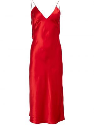 Midi haljina s kristalima Fleur Du Mal crvena