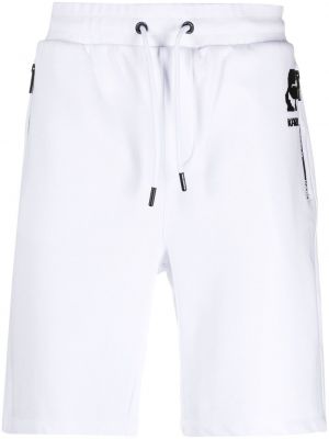 Pantalones cortos deportivos con estampado Karl Lagerfeld blanco