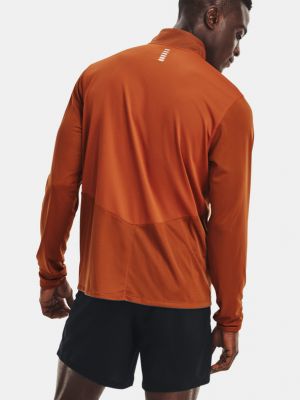 Tricou cu mânecă lungă cu fermoar Under Armour portocaliu