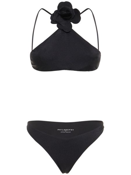 Bikini con apliques Philosophy Di Lorenzo Serafini negro