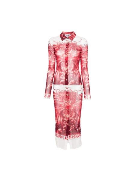 Kleid mit print Jean Paul Gaultier rot