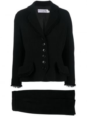 Μάλλινη φούστα Christian Dior μαύρο