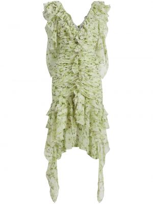 Μεταξωτή κοκτέιλ φόρεμα Cinq A Sept πράσινο