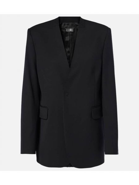 Sıkıntılı blazer Mm6 Maison Margiela siyah