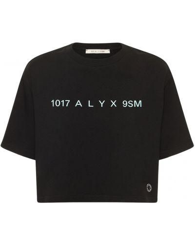 Koszulka bawełniana z dżerseju 1017 Alyx 9sm czarna