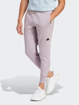 Sportovní kalhoty Adidas fialové