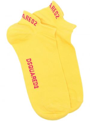 Ponožky s potiskem Dsquared2 žluté