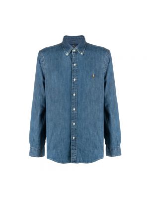 Koszula jeansowa na guziki Ralph Lauren niebieska