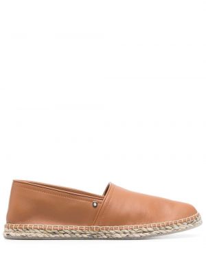 Espadrillos i läder Ferragamo brun