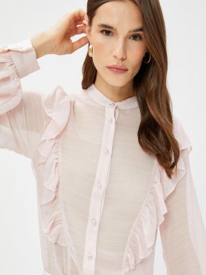 Классическая рубашка Koton розовая