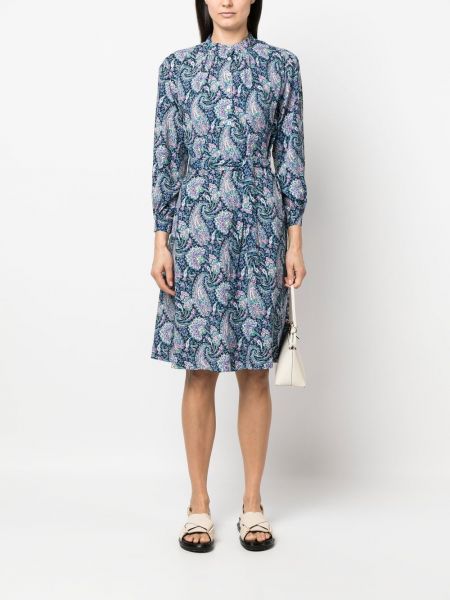 Paisley-muster mustriline kleit A.p.c. sinine
