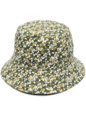 Kapa s cvetličnim vzorcem s potiskom A.p.c. zelena