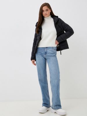 Утепленная джинсовая куртка Zarina черная