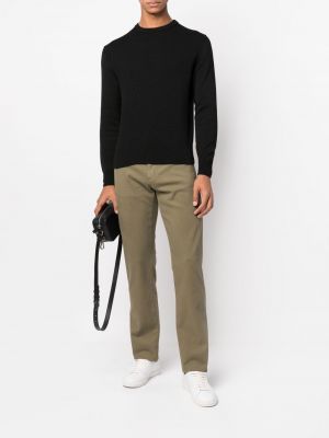 Pull en tricot col rond Canali noir