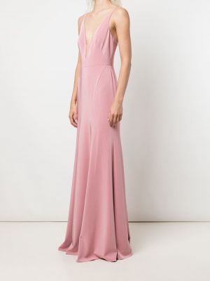 Sukienka wieczorowa z dekoltem w serek Marchesa Notte Bridesmaids różowa