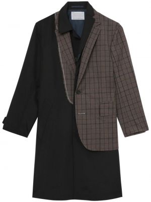 Asymetrický kabát Kolor hnědý