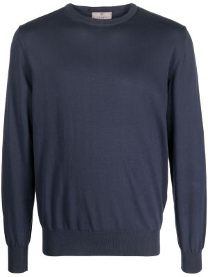 Sweatshirt mit rundem ausschnitt Canali blau