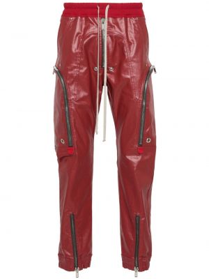 Pantalon cargo avec poches Rick Owens rouge