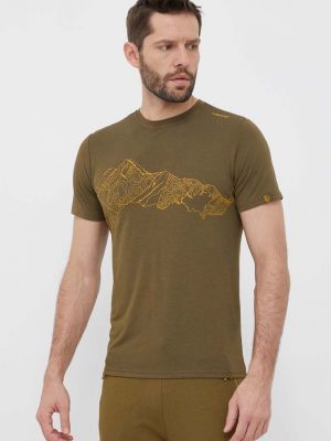 Koszulka z nadrukiem Viking zielona