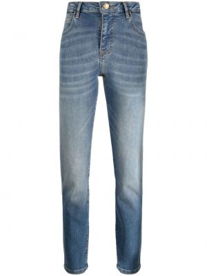 Skinny džíny s výšivkou Pinko modré
