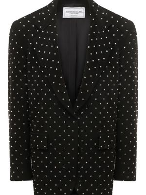 Пиджак со стразами Forte Dei Marmi Couture черный