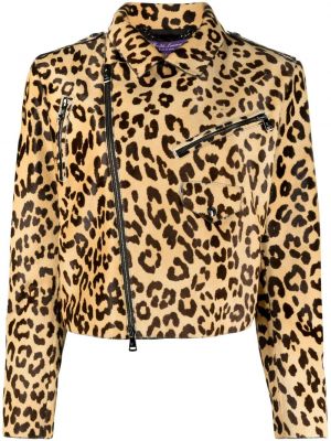 Leopardí bunda s potiskem Polo Ralph Lauren hnědá