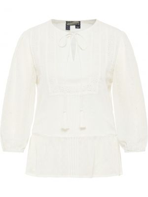 Памучна блуза Dreimaster Vintage бяло